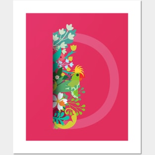 Tropical alphabet D Posters and Art